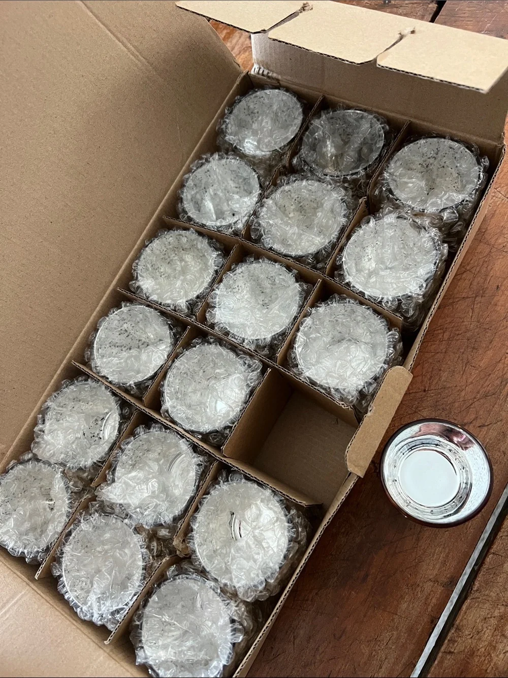 Gold Mercury Glass Votive Candle Holder - Home Accents (Box of 18)